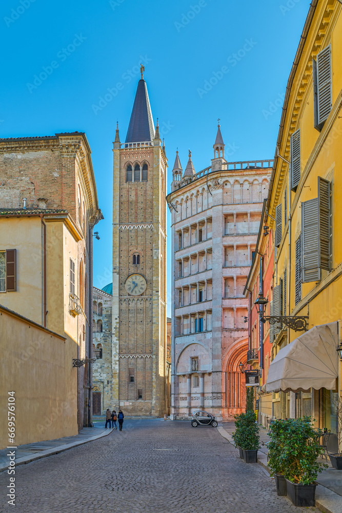 Fototapeta premium Parma and the Lombard Romanesque style architectures