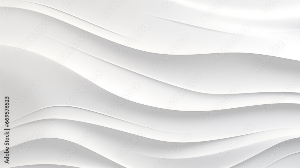 White cloth background abstract with soft waves.