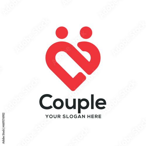 Couple Minimalist Logo Design © GadingCahyoWibowo