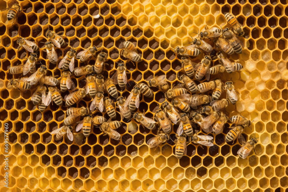 bees on honeycomb bees on honeycomb