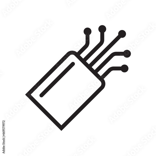 Fiber optic cable icon trendy style illustration on white background.