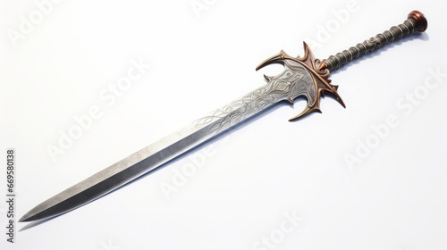 sword, white background, copy space, 16:9