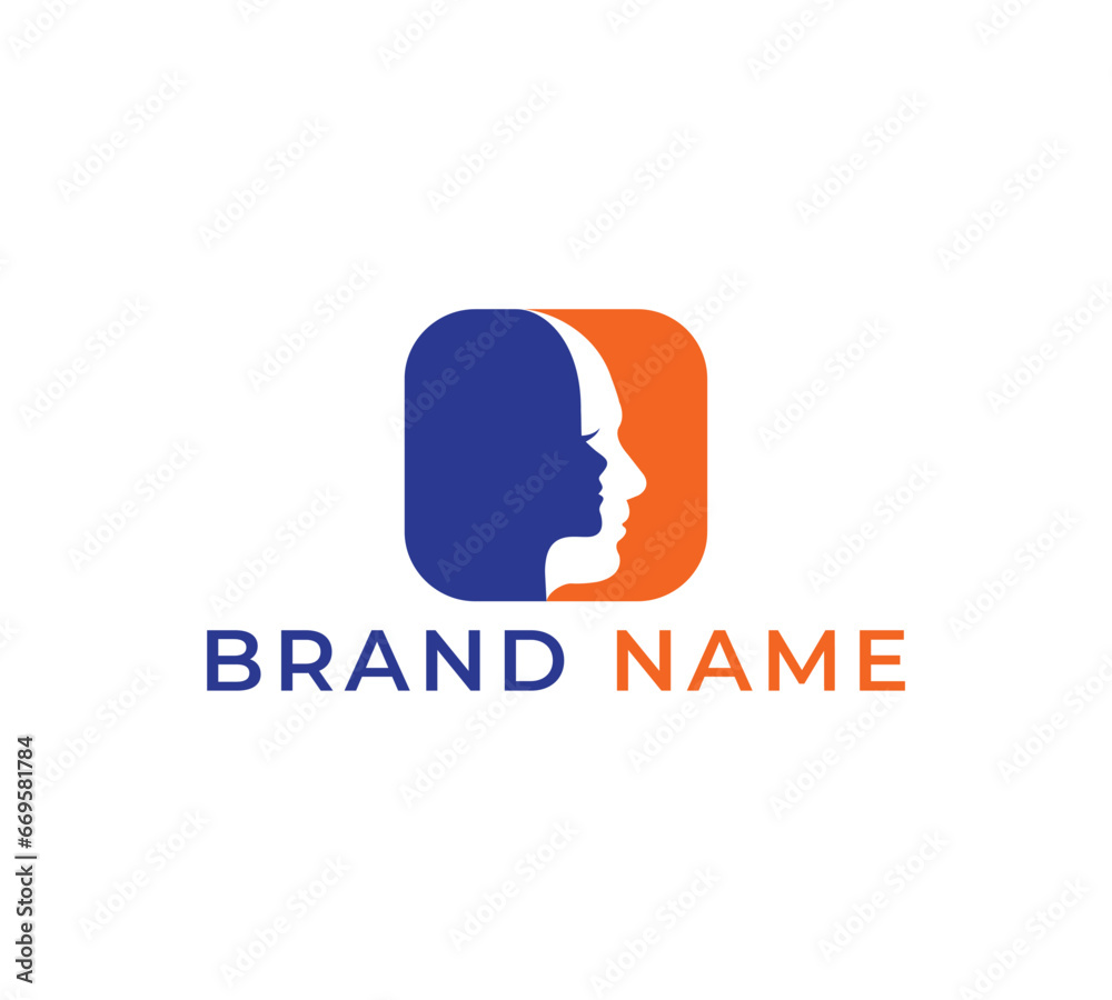 Two face llogo design vector Two face llogo design vector