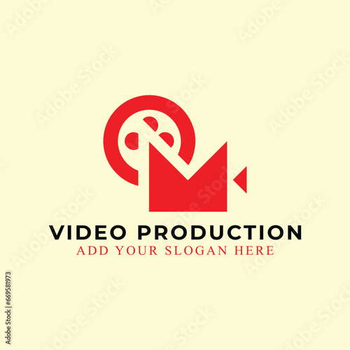 video production logo design vector