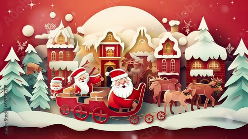 santa claus in the snow
