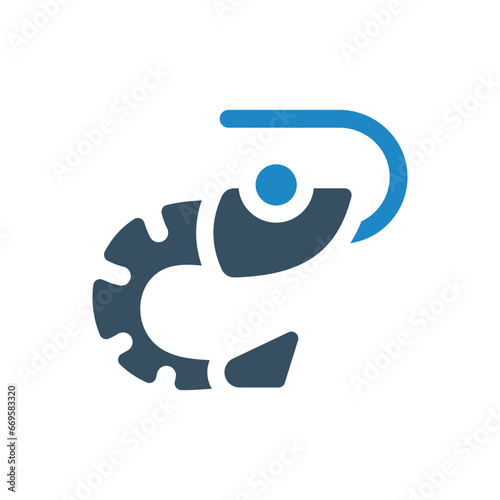 shrimp icon vector illustration