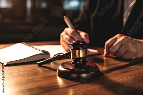 judge writing documents