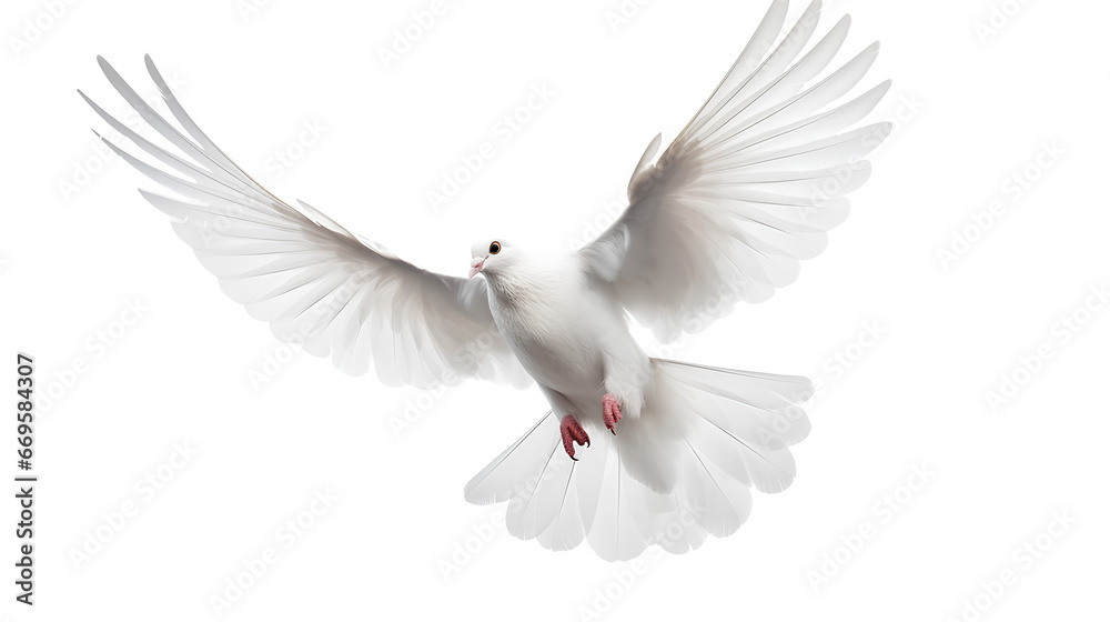 white dove flying - obrazy, fototapety, plakaty 