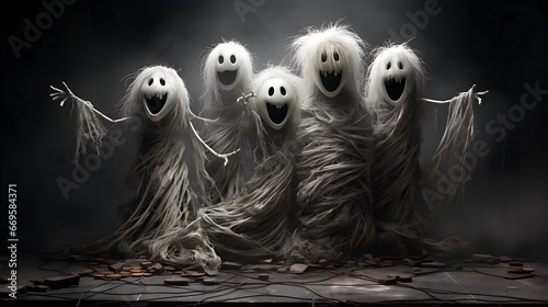 Halloween Creepy Cute Characters - wallpaper  © Nim