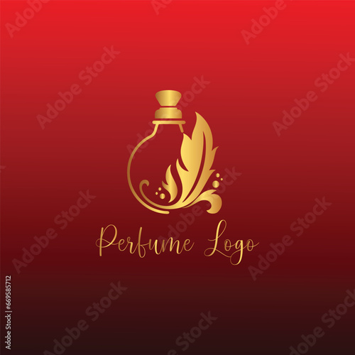 perfume beauty store logo design vector