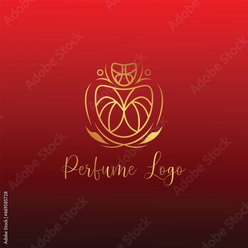 perfume beauty store logo design vector