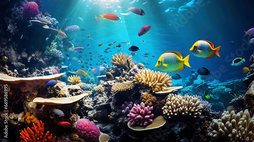 coral reef and fish © Artworld AI