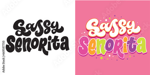 Cute funny hand drawn doodle lettering. T-shirt design, mug print.