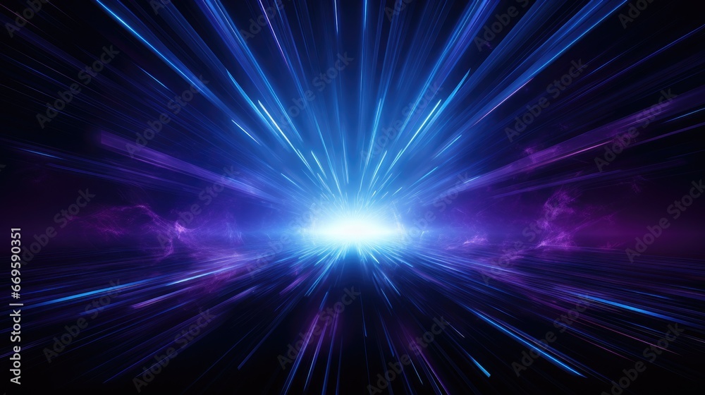Abstract futuristic background with pink blue glowing neon moving high speed lines and bokeh lights. Abstract futuristic background with pink blue glowing neon moving high speed lines and bokeh lights.