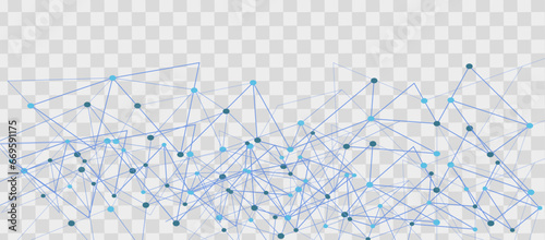 Internet network. Data and technology concept. Abstract technological background with dots and lines connection.