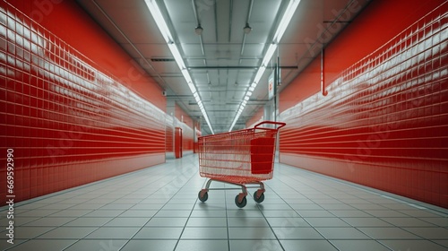 shopping cart in a supermarket