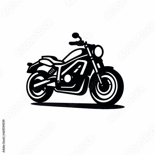 Motorcycle in cartoon  doodle style. 2d vector illustration in logo  icon style. AI Generative