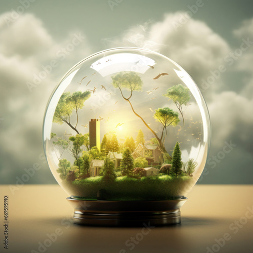 green energy concept  reasonable energy consumption  smart industry