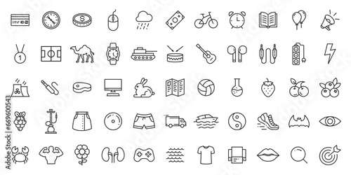 UX UI icons. Set of linear icons. Flat icon bundle pack. Collection of linear icons. Collection of random abstract outline icon bundle pack sign symbol pictogram