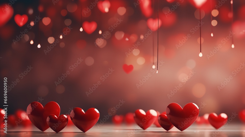 Valentines day background with love sign. 2024 valentines day background. Generative Ai. - obrazy, fototapety, plakaty 