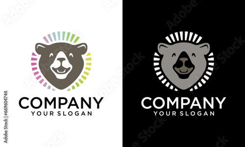 bear logo and animal vector design graphic illustration