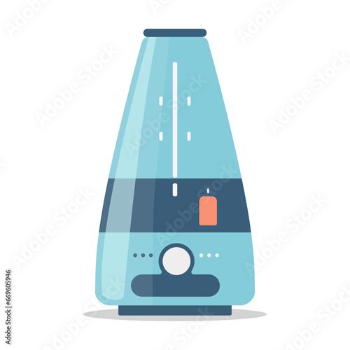 Flat vector air purifier and humidifier isolated on white background icon illustration. A device for cleaning and humidifying air for the home