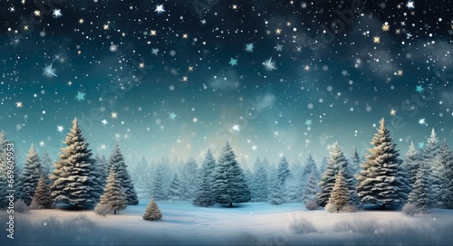 Christmas Nature: Sparkling Christmas Tree Background for Festive Holiday Decorations and Winter New Year Celebrations.