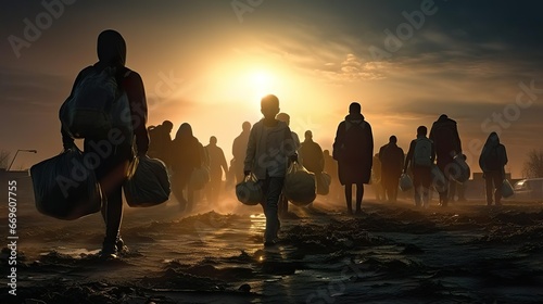 Refugee migrate climate change and global photo