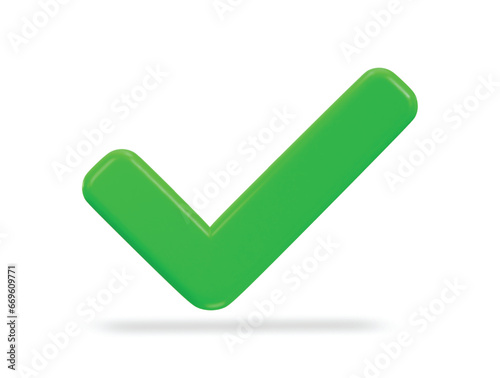 3d check mark icon photo