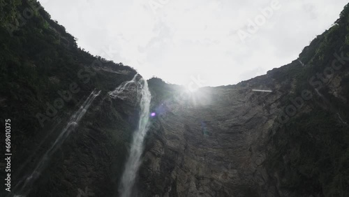 Gocta Cataracts, Catarata del Gocta, are perennial waterfalls with two drops located in Perus province of Bongara in Amazonas, third highest water fall in the world photo