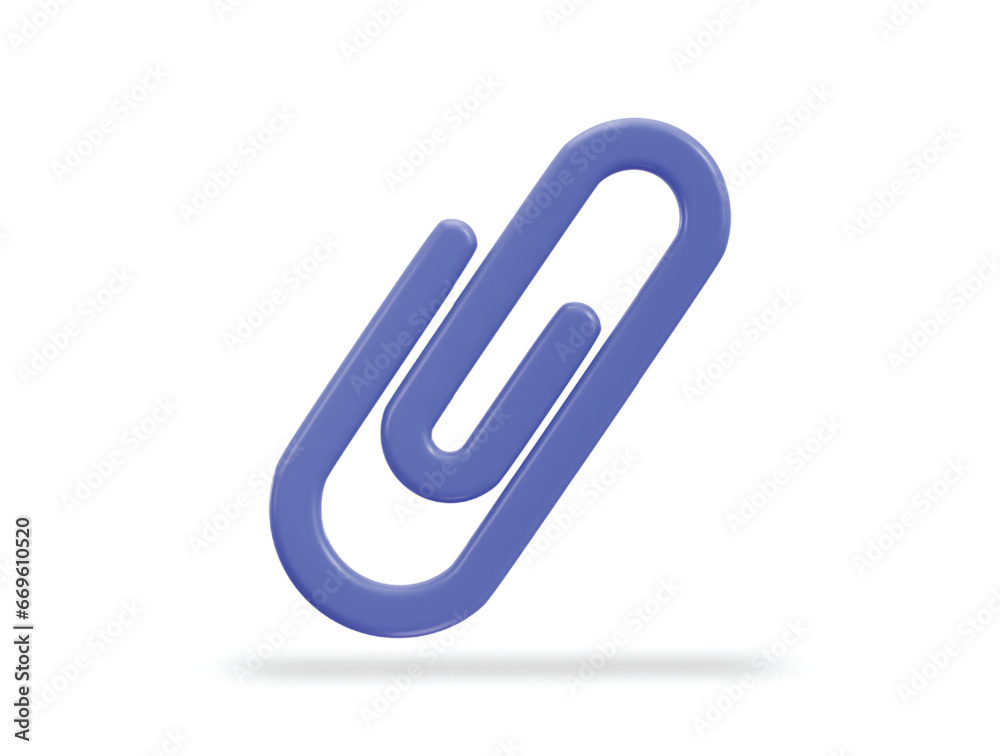paper clip icon 3d rendering paper clip icon 3d rendering