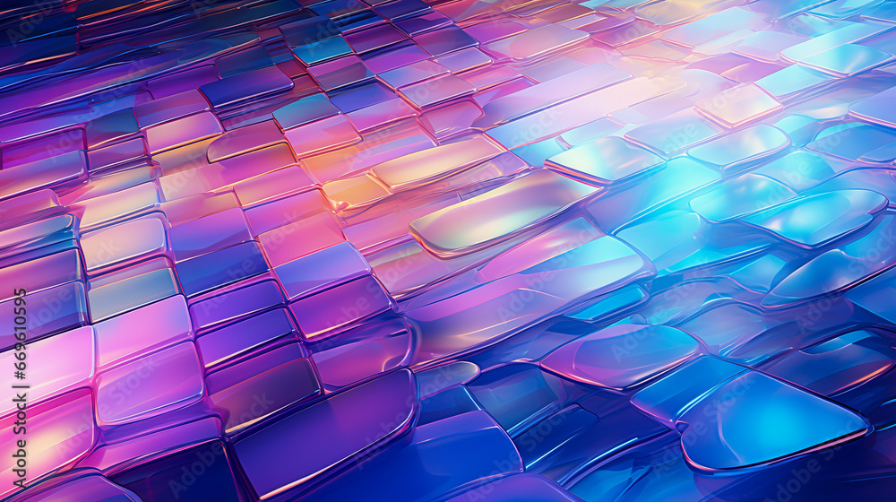 Fototapeta premium Immerse yourself in the mesmerizing allure of this holographic texture created with Generative AI technology