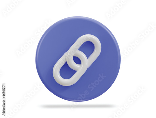 3d link icon vector illustration
