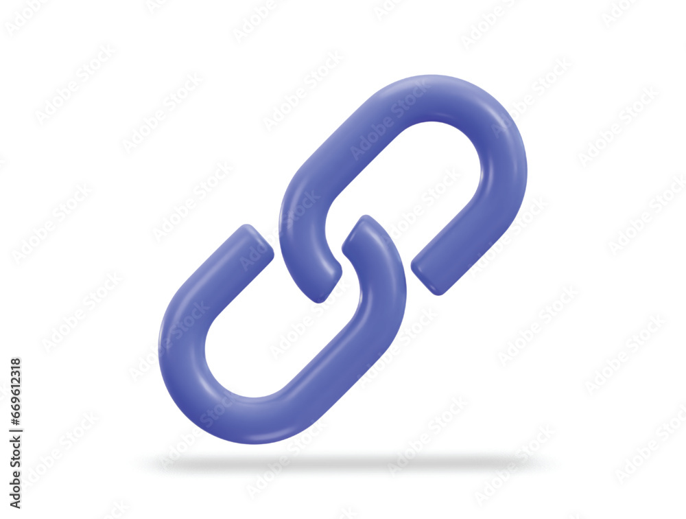 3d link icon vector illustration 3d link icon vector illustration