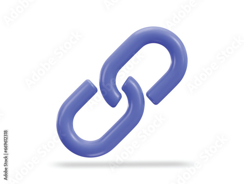 3d link icon vector illustration