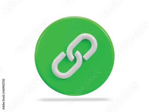 3d link icon vector illustration