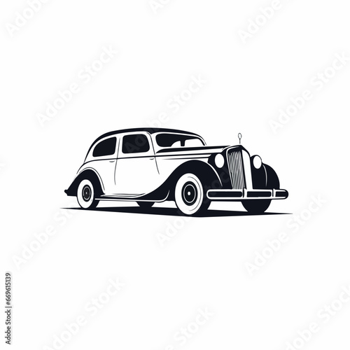 Sedan car in cartoon  doodle style. 2d vector illustration in logo  icon style. AI Generative