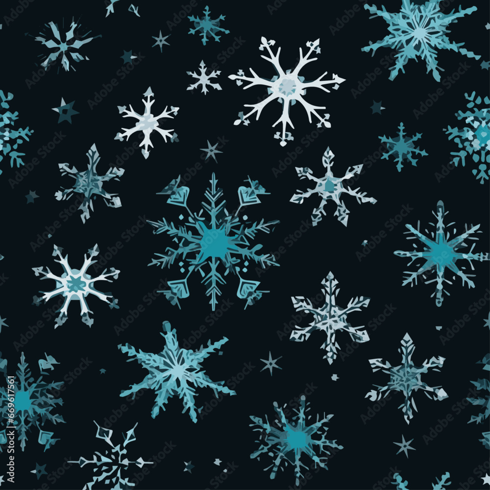 Seamless pattern with snowflakes in Christmas day Seamless pattern with snowflakes in Christmas day
