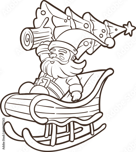 Santa claus merry christmas on the ledge 

