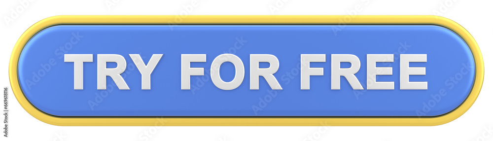 Try for free button. 3D illustration. Try for free button. 3D illustration.