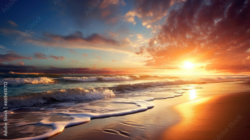 Fototapeta premium sunset on the beach