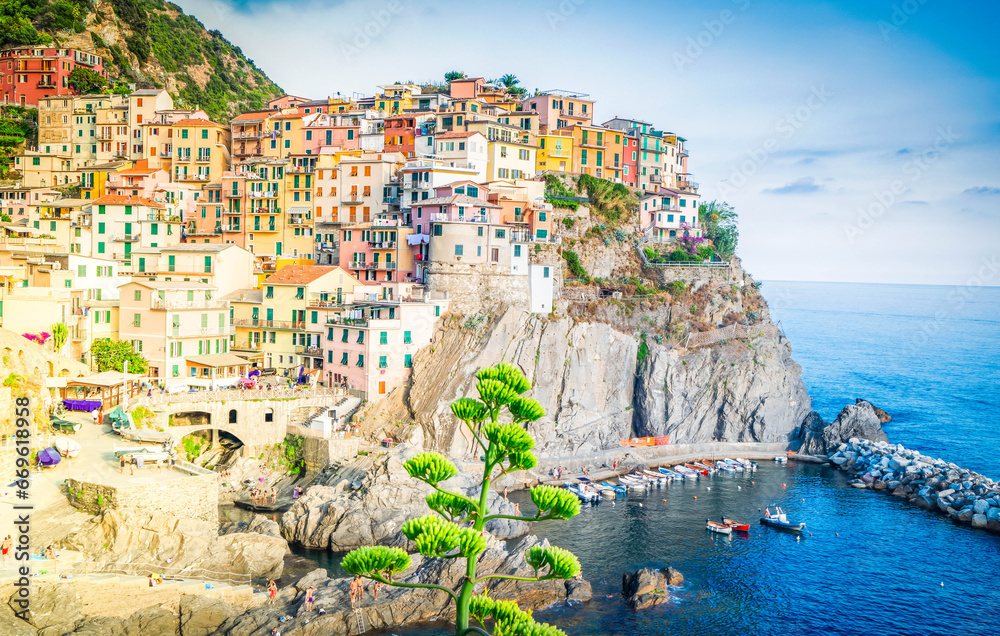 Manarola picturesque town of Cinque Terre, Italy