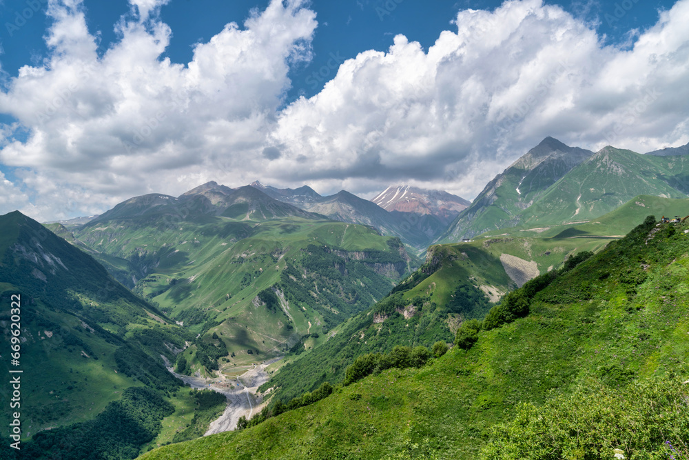 Caucasus Mountains in Kazbegi, Georgia