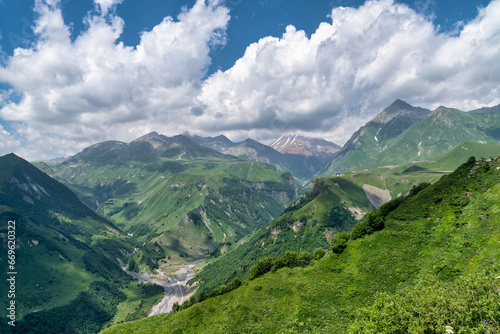 Caucasus Mountains in Kazbegi  Georgia