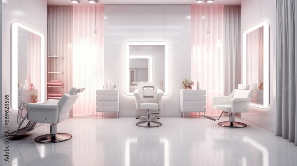 Beauty salon light background generative ai Beauty salon light background generative ai