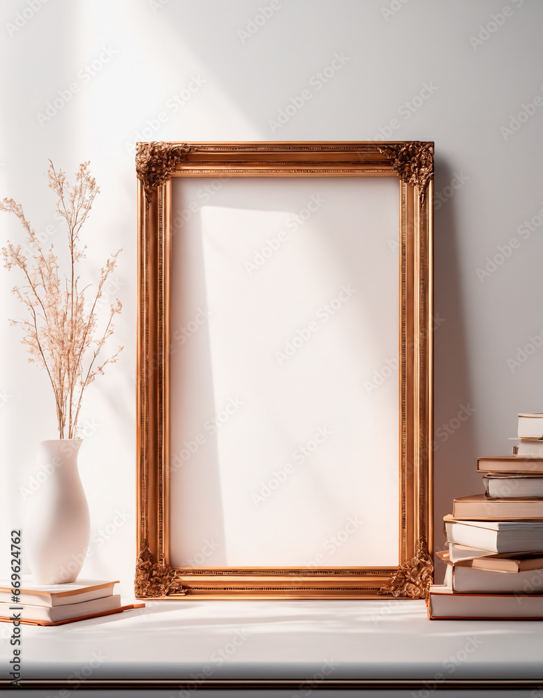 Minimalistic mockup frame background with copy space