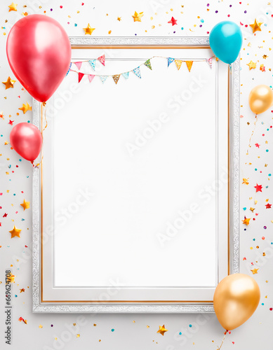 Birthday frame mockup background with copy space