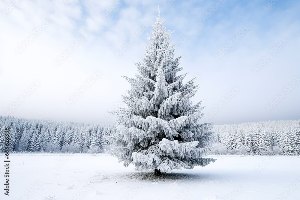 Obraz premium Winter Wonderland: A Cozy and Festive Christmas Background , created with Generative AI technology