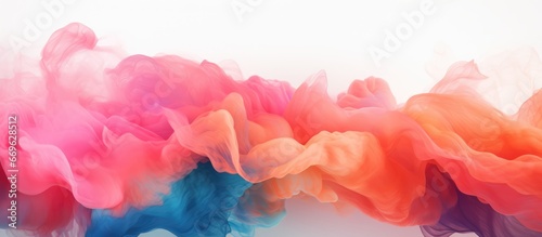 Vibrant abstract backdrop with cloudy marbled shapes © AkuAku