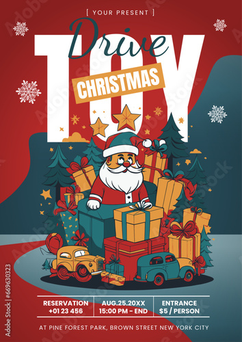 Christmas Toy Drive Poster Template
